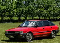 Toyota Corolla E90, fotografiert auf der XII. Lotus Retro Mobil Concours d´Elegance im Urpark des Lotus Hotels, Juni, 2017.