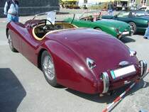 Heckansicht eines Jaguar XK120 OTS. 1948 - 1954. British Cars & Motorcycles Meeting in Krefeld am 11.06.2017.