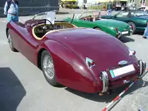 Heckansicht eines Jaguar XK120 OTS. 1948 - 1954. British Cars & Motorcycles Meeting in Krefeld am 11.06.2017.