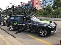 Volvo als Begleitfahrzeug des Moviestar Team am 12.6.17 in Bern.