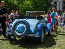 Fiat 508 Balilla (Rückansicht), gesehen auf der XII. Lotus Retro Mobil Concours d´Elegance im Urpark des Lotus Hotels, Juni, 2017.