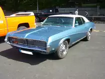 Mercury Cougar Eliminator des Modelljahres 1969. Im Grunde war der Cougar aus der Ford Division Mercury ein Modell für die Kunden, denen ein Ford Mustang nicht luxuriös genug war. Motorisiert war der Cougar, benannt nach einem nordamerikanischen Berglöwen, immer mit 
V8-motoren. Der kleinste V8 hatte einen Hubraum von 4735 cm³ mit 200 PS, während der größte Motor 360 PS aus 7030 cm³ Hubraum leistet. Primers 4th run am 25.05.2017 in Krefeld.