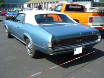 Heckansicht eines Mercury Cougar Eliminator des Modelljahres 1969. Primers 4th run am 25.05.2017 in Krefeld.