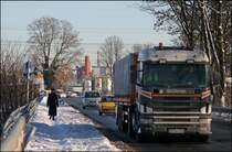 Scania 164L 580PS der Spedition INNTERLINER ist bei Wetter(Ruhr) zu den Stahlwerken in Witten unterwegs.
