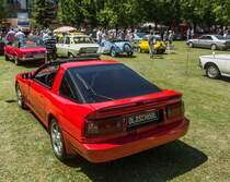 Rückansicht: Toyota Supra III (MA70), hier die Targa Variante. Das Auto wurde auf der XII. Lotus Retro Mobil Concours d´Elegance im Urpark des Lotus Hotels ausgestellt , Juni, 2017.