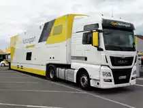 Opel Motorsport MAN TGX am 16.06.17 auf dem Hessentag in Rüsselsheim