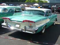 Heckansicht eines Edsel Series B Pacer Hardtop Sedan des Modelljahres 1958. Primers 4th run am 25.05.2017 in Krefeld.