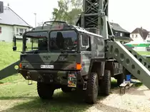 Bundeswehr MAN Funkmast am 16.06.17 auf dem Hessentag in Rüsselsheim