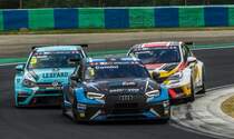 Dreierkampf von Audi A3 Limousine, VW Golf VII und Opel Astra K in der TCR-Serie am 18.06.2017