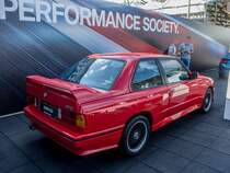 BMW M3 E30 Johnny Cecotto Edition (Rückansicht) 1989, ausgestellt auf dem hungaroring in Rahmen des DTm Rennens am 18.06.2017.