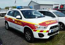 =Mitsubishi ASX der DLRG Notfallhilfe GRÖTZINGEN, gesehen auf dem Parkplatz der RettMobil 2017 in Fulda, Mai 2017