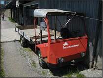 Ein Fahrzeug der Brienz Rothorn Bahn, aufgenommen am 25.07.2008 bei der Bergstation auf dem Rothorn in der Schweiz.