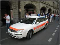 Ein Streifenwagen der schweizer Polizei, aufgenommen am 26.07.2008 in Bern