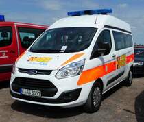 =Ford Transit vom ASB KÖLN, gesehen auf dem Parkplatz der RettMobil 2017 in Fulda - Mai 2017