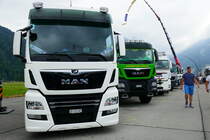 Verschidene MAN am 24.6.17 am Trucker Festival in Interlaken.