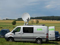 Sendewagen des MDR auf Basis Mercedes Sprinter - Allrad am 26.06.2017 in Crostwitz (Landkreis Bautzen)