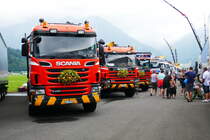 Scanias am 24.6.17 am Trucker Festival in Interlaken.