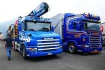 Scania von Regro Transport AG am 24.6.17 am Trucker Festival in Interlaken.