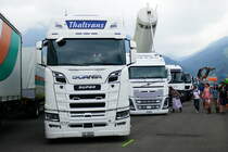 Scania und Volvo am 24.6.17 am Trucker Festival in Interlaken.