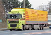 DAF 95 XF der Spedition  Transolympic  (Griechenland) am 18.12.2008 in Euskirchen.