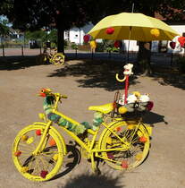 Radwerbung, gesehen in Neuenburg am Rhein, Juni 2017