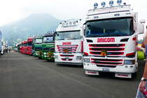Scania und Volvo von Anicom am 24.6.17 am Trucker Festival in Interlaken.