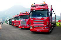 Scanias von U. Luchsinger am 24.6.17 am Trucker Festival in Interlaken.