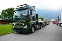 Actros von Wespe am 24.6.17 am Trucker Festival in Interlaken.