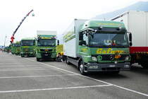 Ein MAN und Drei MB von Gafner Thun am 24.6.17 am Trucker Festival in Interlaken.