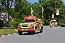 Isuzu D-Max war in der Caravanne du Tour am 03.07.2017 zu sehen.