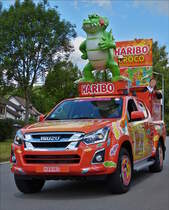  Isuzu D-Max war in der Caravanne du Tour am 03.07.2017 zu sehen.