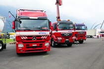 Ein MB und Zwei MAN von Kästli am 24.6.17 am Trucker Festival Interlaken.