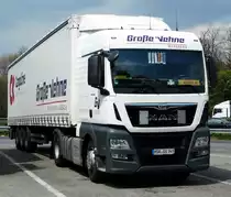 =MAN-Sattelzug rastet im April 2017 an der A 3