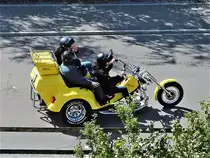 Trike, 3-Plätzer. Aufgenommen am 5. Juli 2017 in Wetzikon, Kanton Zürich, Schweiz