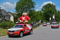 . Skoda Kodiaq, als Werbefahrzeug in der Caravane du Tour auf den Stra�en durch Luxemburg unterwegs. 03.07.2017