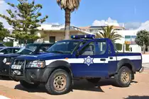 Nissan Pick-up als Fahrzeug der portugiesischen Polícia Marítima (Porches/Algarve, 13.02.2017)