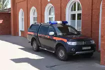 Fahrzeug der polnischen Bahnpolizei (Kostrzyn/Polen, 21.06.2017)