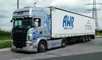 =Scania R 500 - Sattelzug von AWR  rastet im April 2017 an der A3