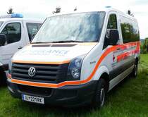 =VW Crafter des ÖRK, gesehen bei der RettMobil 2017 in Fulda - Mai 2017