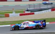 13 Rebellion Racing, Oreca 07 (Gibson)LMP2 Fahrzeug in den Farben der Comicserie des Vaillante-Teams der Fahrer: Mathias Beche, David Heinemeier Hansson, Luís Felipe Derani. FIA WEC 6h Nürburgring am 16.7.2017 Mitzieher Ausgang Fordkurve