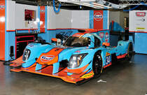 34 Tockwith Motorsports Ligier JS P217 LMP2 in Gulf-Lackierung, Fahrzeug der Fahrer: Nigel Moore & Philip Hanson. FIA WEC 6h Nürburgring am 16.7.2017 beim Pit Walke