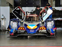 13 Rebellion Racing, Oreca 07 (Gibson)LMP2 Fahrzeug in den Farben der Comicserie des Vaillante-Teams der Fahrer: Mathias Beche, David Heinemeier Hansson, Luís Felipe Derani. FIA WEC 6h Nürburgring am 16.7.2017 beim Pit Walke 