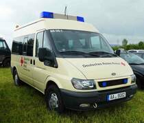 =Ford Transit des DRK KV AALEN Bereitschaft LAUCHHEIM, gesehen bei der RettMobil 2017 in Fulda - Mai 2017