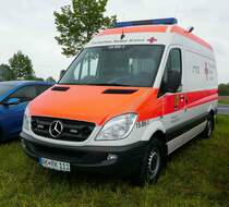 =MB Sprinter des DRK OV NIEDERFISCHBACH, fotografiert bei der RettMobil 2017 in Fulda - Mai 2017