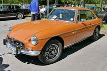 MG MGB V8 auf dem Oldtimer-Treffen an der Rennbahn in Krefeld, 8.5.16 