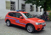BMW X3 Kommandowagen  der Freiwilligen Feuerwehr  Ravensburg am 09.06.2017.