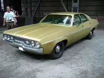 Plymouth Satellite Custom fourdoor Sedan des Modelljahres 1970. Der Satellite war als Coupe, viertürige Limousine, fünftüriges Kombimodell und als Cabriolet lieferbar. Er war mit einem
6-Zylinderreihenmotor und etlichen V8-motoren lieferbar. Altmetall trifft Altmetall am 23.07.2017 im LaPaDu.