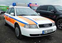 =Audi A 4 des ASB RV ULM, gesehen auf dem Parkplatz bei der RettMobil 2017 in Fulda - Mai 2017