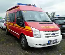 =Ford Transit der Feuerwehr RONSHAUSEN, fotografiert bei der RettMobil 2017 in Fulda - Mai 2017