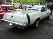 Heckansicht eines GMC El Camino Sprint des Modelljahres 1976. Altmetall trifft Altmetall am 23.07.2017 im LaPaDu.